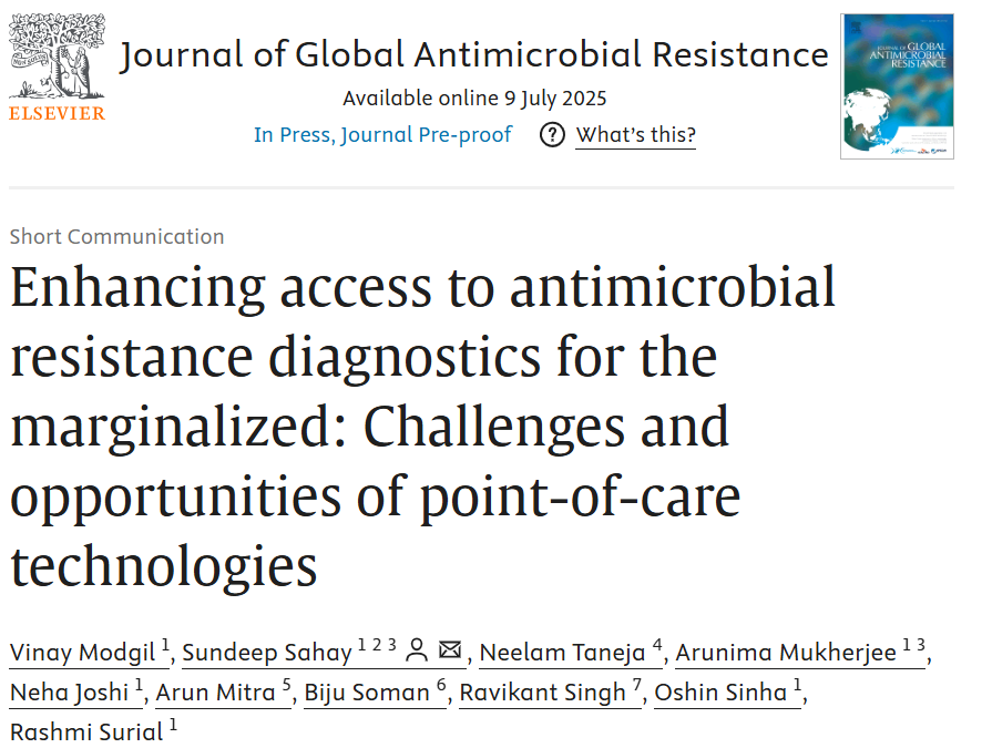 ICARS_global's tweet image. 📚 Today's #MondayRead explores expanding access to #AMR diagnostics in rural India. While rapid POCTs are promising, traditional culture labs with strengthened infrastructure may be the most feasible and cost-effective approach in these settings #GlobalHealth
🔗…