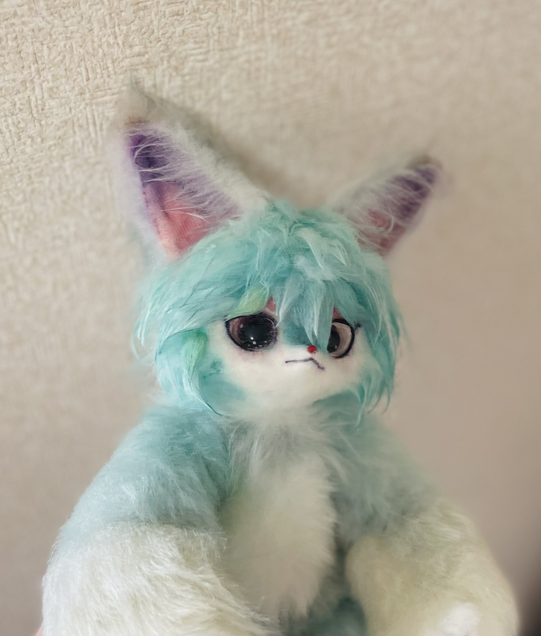 アートドール　清らかな水辺を守る幻獣　「プリズム・ルーチェ」　ぬいぐるみ mumei_dolls on X: 