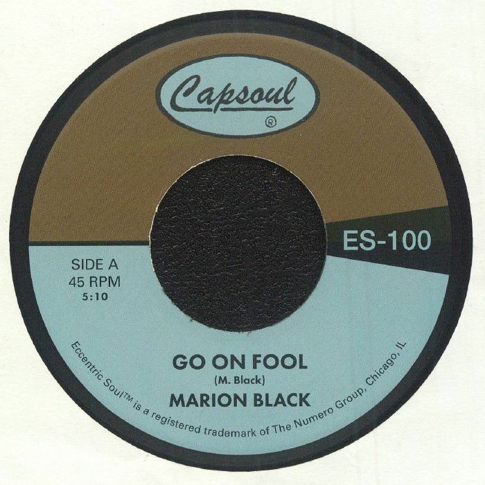 JETSET_SR's tweet image. 【新入荷】オハイオのローカル・レーベルCapsoul Labelより、Marion Blackが'70年にリリースしたレア・シングルを7インチ・リイシュー。心に染み入るソウル・バラード"Go On Fool"と哀愁のシャッフル・ナンバー"Who Knows"の2曲を収録。 x.gd/I1CZj