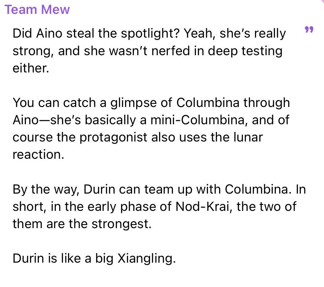 columbinaday's tweet image. // POSSIBLE LEAKS !
Aino is like a 4* version of Columbina?
Also.. we all pulled for Durin…