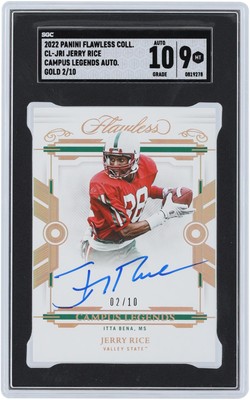 Cardfinder123's tweet image. Autographed Jerry Rice Mississippi Valley State Card Item#13593845 COA #ad #thehobby ebay.com/itm/1166006256…