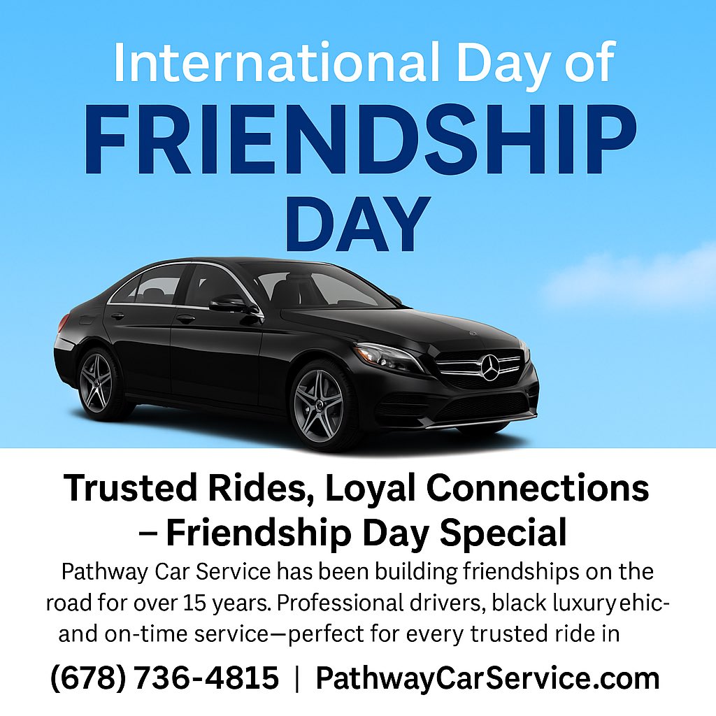 PathwayService's tweet photo. This Friendship Day, ride like the VIP you are. 🚘
Pathway Car Service – 15+ yrs of trusted service, luxury black cars, and professional drivers.
📞 (678) 736-4815 | https://t.co/nD0unQCrJ6
#FriendshipDay #ExecutiveRide #GwinnettTaxi #PathwayCarService https://t.co/bJ5EEE4Y6E