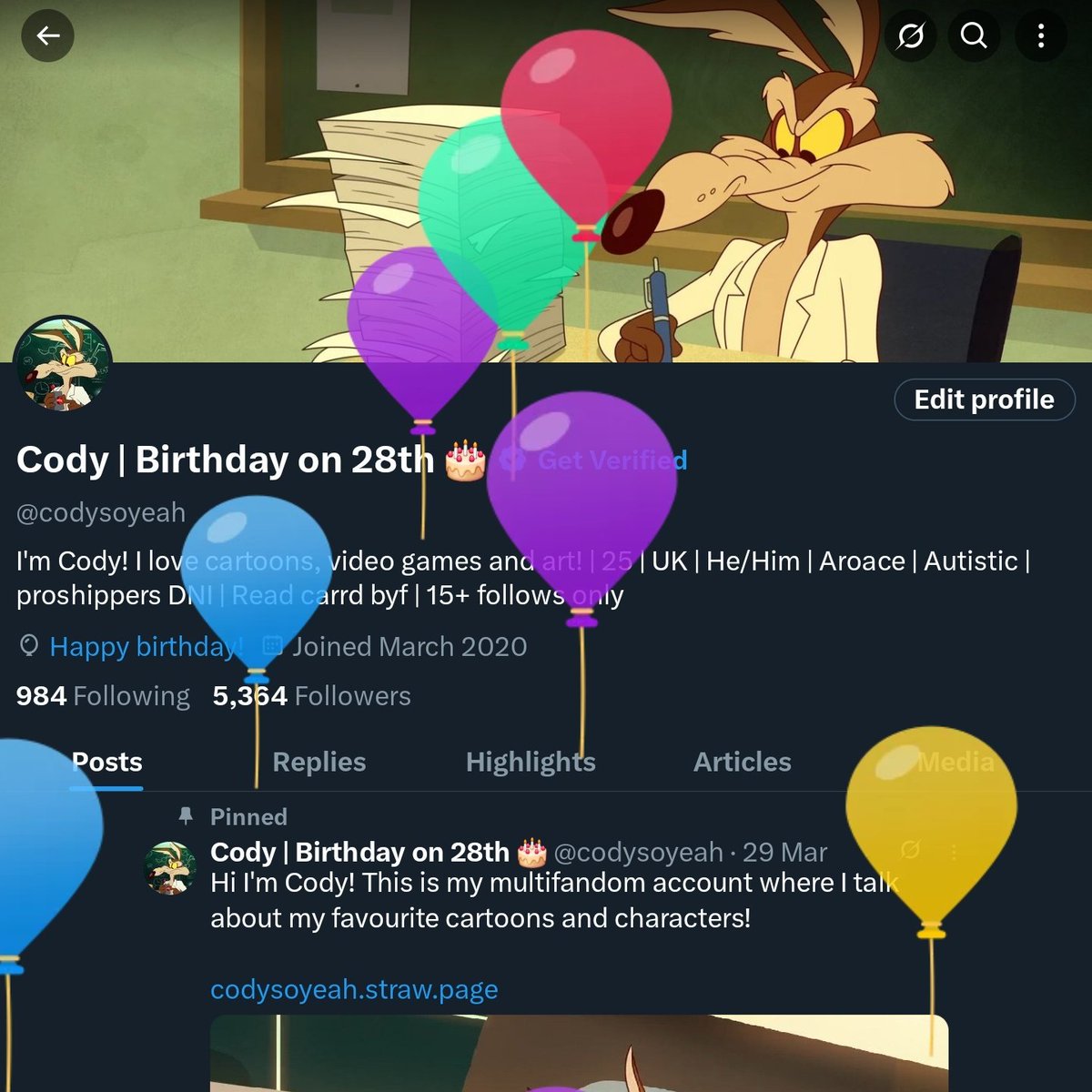 codysoyeah's tweet image. IT&apos;S MY BIRTHDAY TODAY Y&apos;ALL 🎉🎂