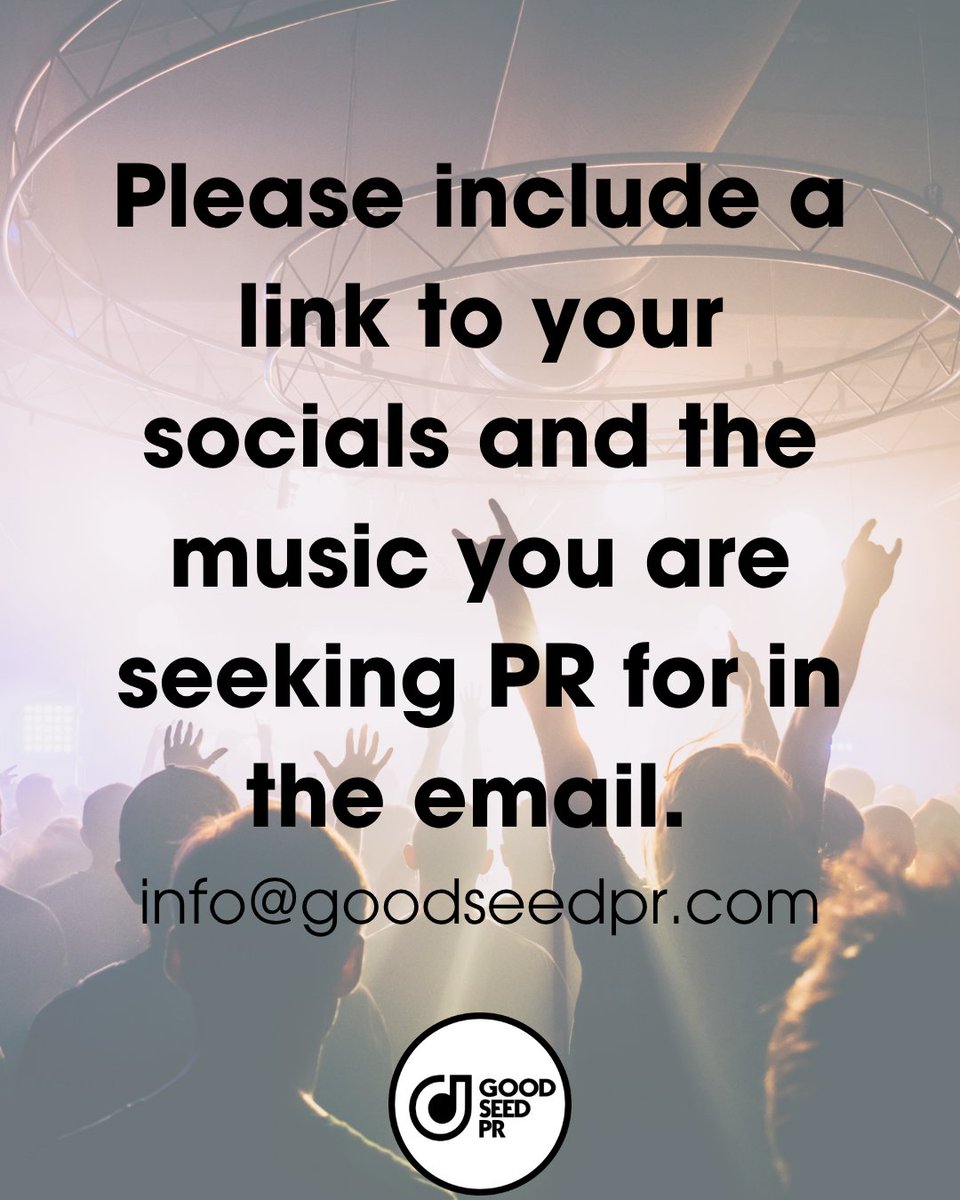 lindacooganb's tweet image. Now taking on new acts to the roster over @GoodSeedPR If you are in need of Music PR. Email us at info(at)goodseedpr.com #MusicPR #MusicIndustry