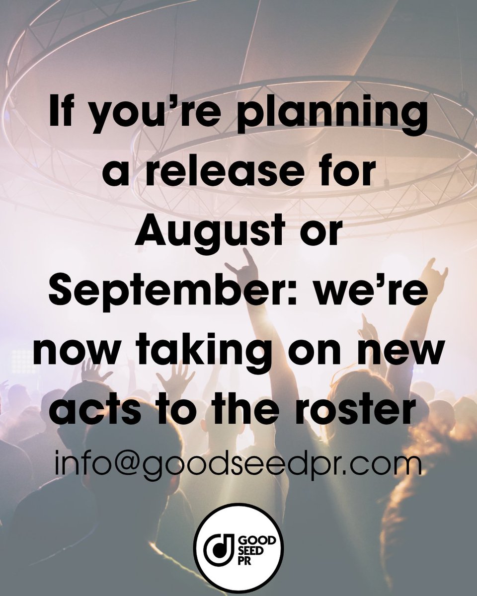 lindacooganb's tweet image. Now taking on new acts to the roster over @GoodSeedPR If you are in need of Music PR. Email us at info(at)goodseedpr.com #MusicPR #MusicIndustry