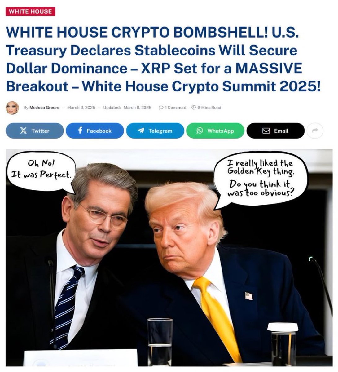 WHITE HOUSE CRYPTO BOMBSHELL! U.S. Treasury Declares Stablecoins Will Secure Dollar Dominance – XRP Set for a MASSIVE Breakout – White House Crypto Summit 2025! --It's all playing out just as revealed.