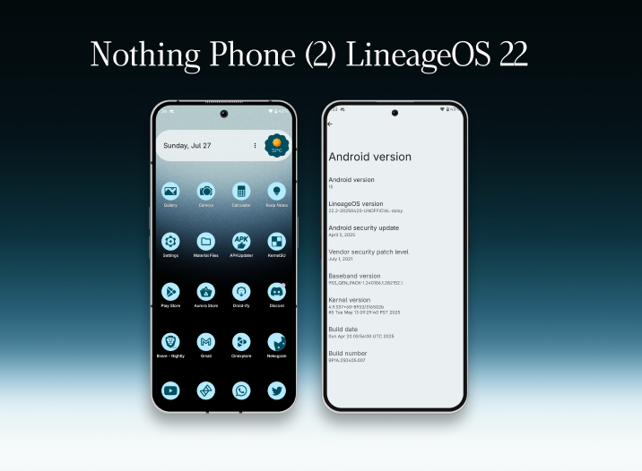 Teknovist's tweet image. The wait is over, #NothingPhone2 owners! Official LineageOS 22 support has officially landed.
Get ready to experience a pure, fast, and deeply customizable Android on your device. Time to flash! 🔥
#LineageOS #Android #CustomROM @nothing @LineageAndroid
nothingforum.com/konu/rom-nothi…