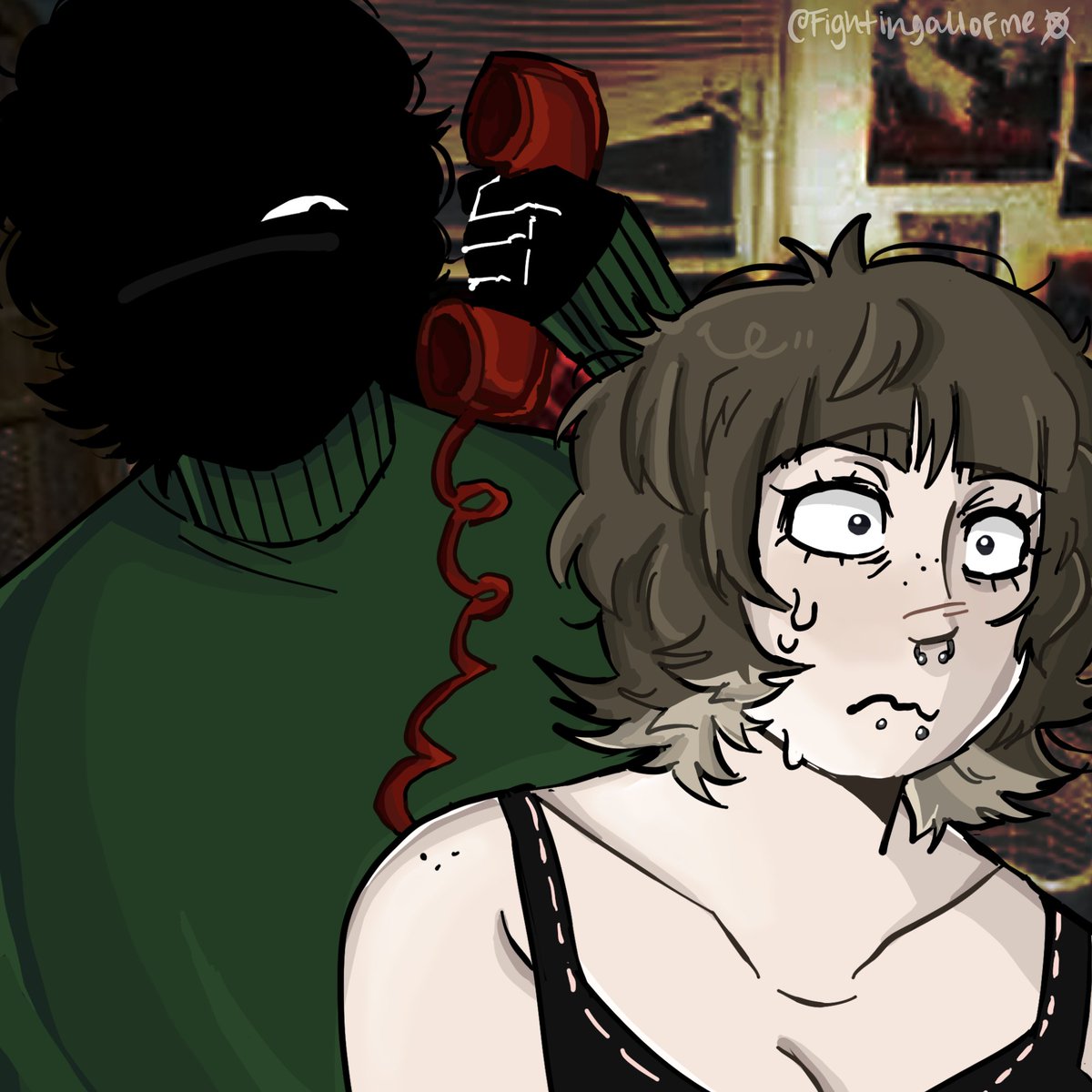 FIGHTINGALLOFME's tweet image. I never post My other Selfship but. Theres a lot Of complex convoluted Lore involved I Will talk abt Later. Bily. #BillyLenz #Yumeship #Yumetwt #Slasher #BlackChristmas1974