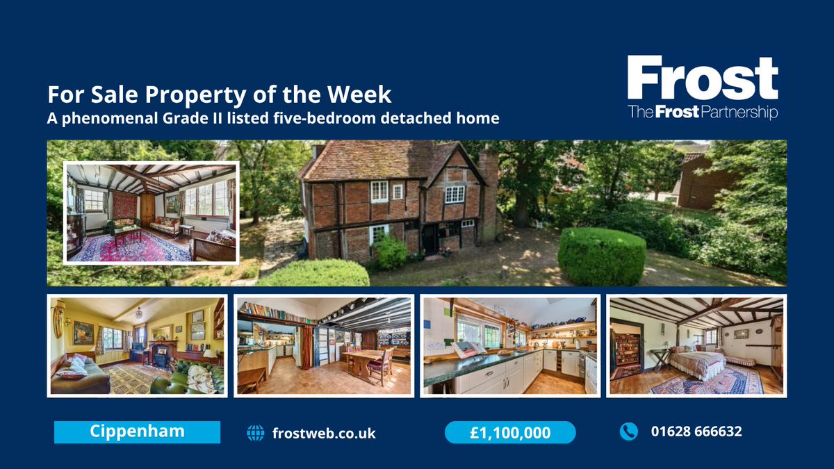 This phenomenal Grade II listed 5-bed #detachedhome sits on a plot of approximately half an acre &amp; is a real piece of #Cippenham history. The house sits within its grounds, offering a sense of space &amp; privacy that enhances its grand #characterandcharm: buff.ly/kH6jSJA