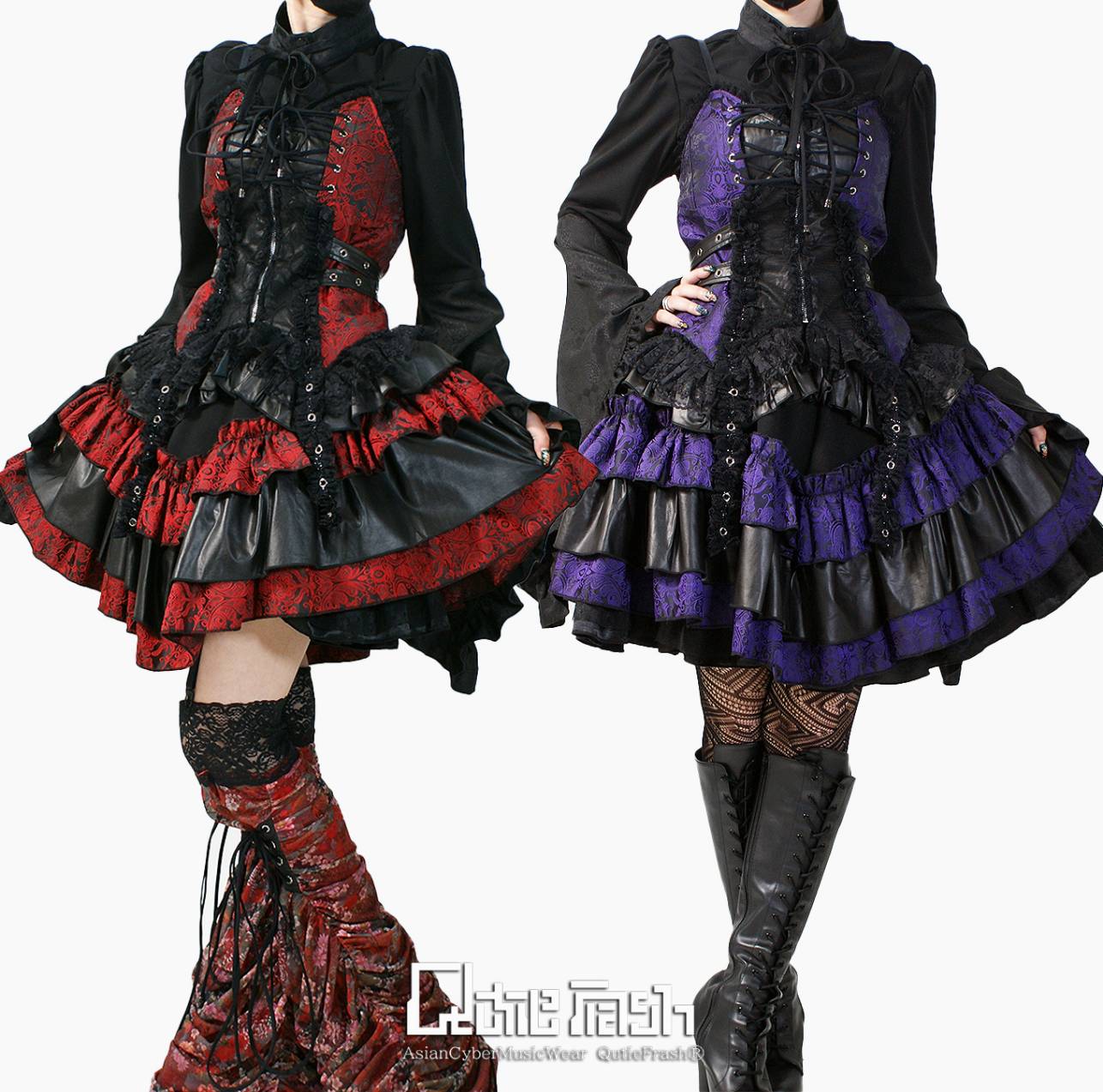 キューティーフラッシュ　黒と紫のフリル付きコルセット キューティーフラッシュ - Search / X