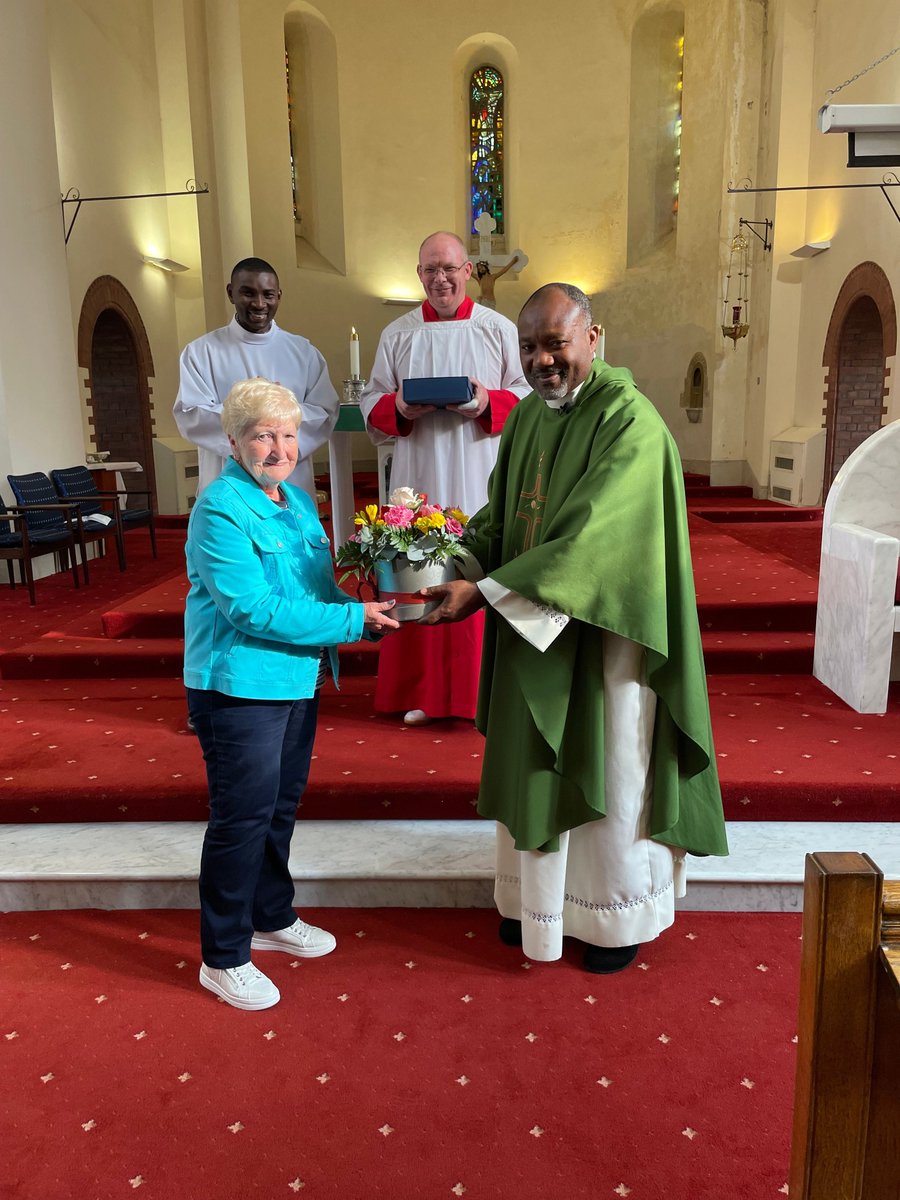 On Saturday evening the parishioners of St Sophia's, Galston honoured one of their parishioners for her meritorious long service to the church. Agnes Buswell is always ready to assist around the church and the community are very grateful to her for all that she does.