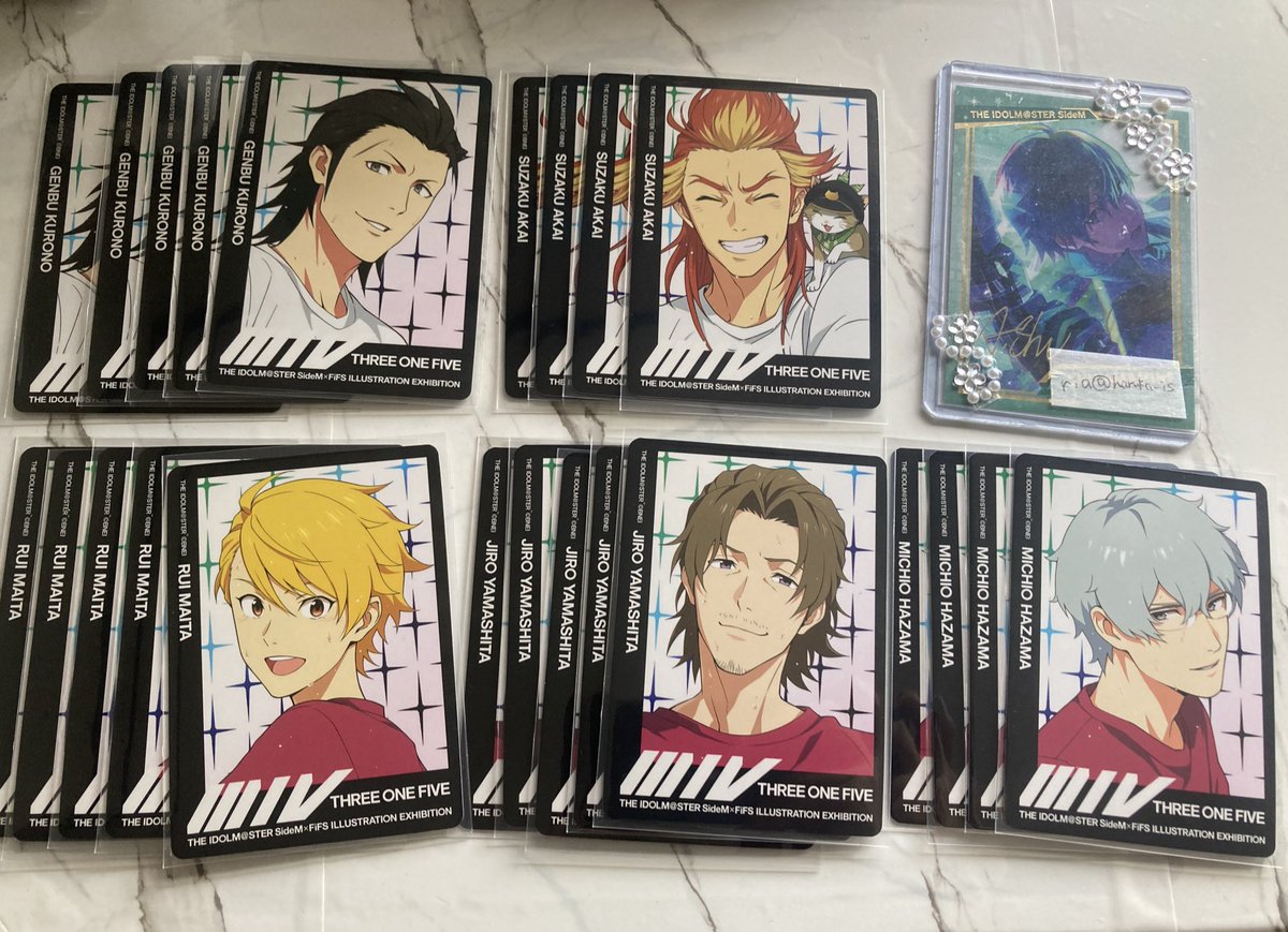 haruka_is's tweet photo. 【交換】アイドルマスター SideM FiFS展 トレーディングカード 表情

譲）画像のもの

求）同異種　秀または九郎

交換優先
郵送交換のみ
お気軽にお声がけください。 https://t.co/h4w3CP1gL7