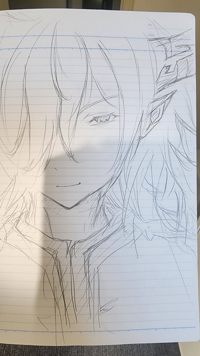happaHAHAHAHA's tweet image. 朝、落書きしたけど似なかったw
１５分くらいで描けたのが奇跡…