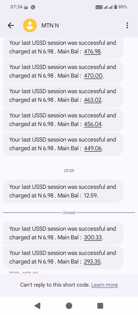 BaabaKalli's tweet photo. This are unsuccessful USSD charged by MTN @mtn. You charge at the beginning instead of end. Kindly do the needful https://t.co/yuIoj4MhSt