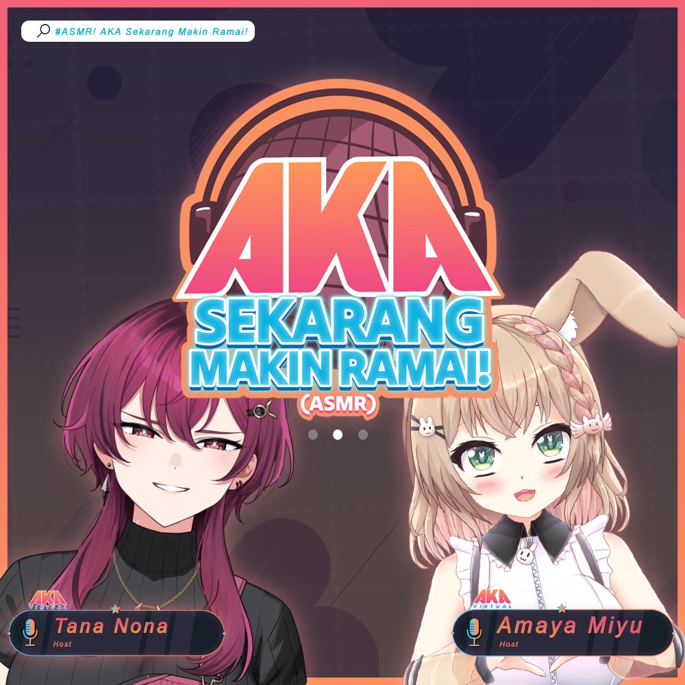 AKAVirtualOnAir's tweet image. #AKASMR Juli 2025!✨
@tana_jkt48v dan @AmayaMiyuID bakal rekap momen seru AKA Virtual dan JKT48V bulan ini! Jangan sampai kelewatan~ 🎉
📅 Kamis, 31 Juli 2025
⏰ 16:00 WIB
🔗 youtube.com/live/_ChhiqDKF…