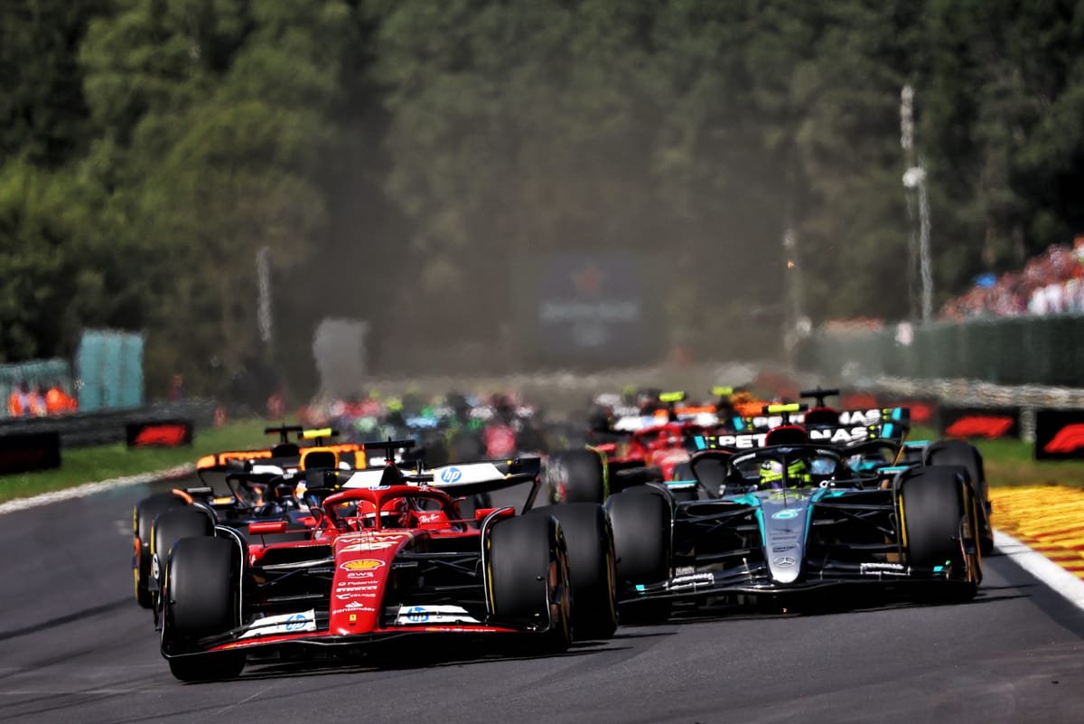 MsportXtra's tweet image. #F1 #OnThisDay, July 28th 2024, at @circuitspa , @GeorgeRussell63 won but got a DSQ. @LewisHamilton (@MercedesAMGF1 ) won the #BelgianGP ahead of @OscarPiastri (@McLarenF1 ) and @Charles_Leclerc (@ScuderiaFerrari ). youtube.com/watch?v=pQaG0a… #MsportXtra @UnracedF1