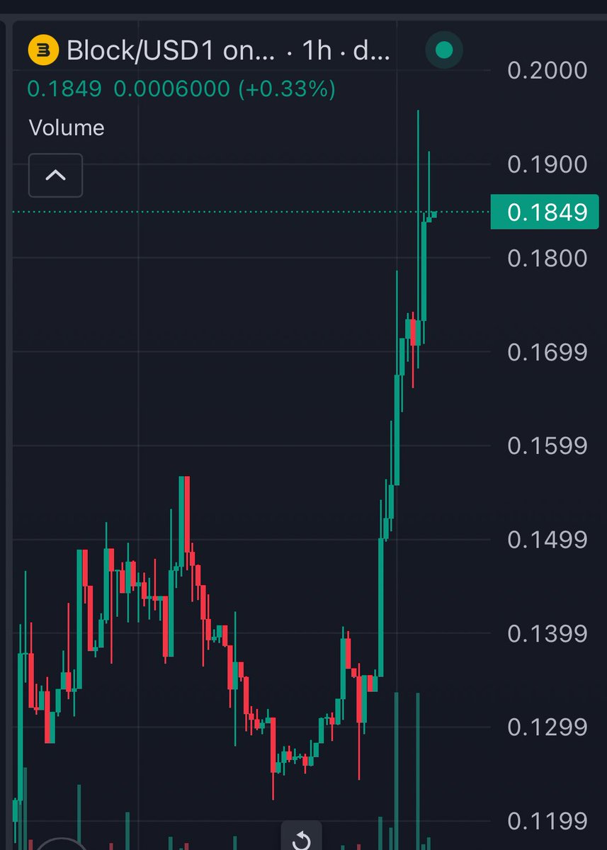 Block melt facing run is just starting

You want to be in before the crowd 

When WLFI is launched, expect a project like BLOCK to 10x in a day