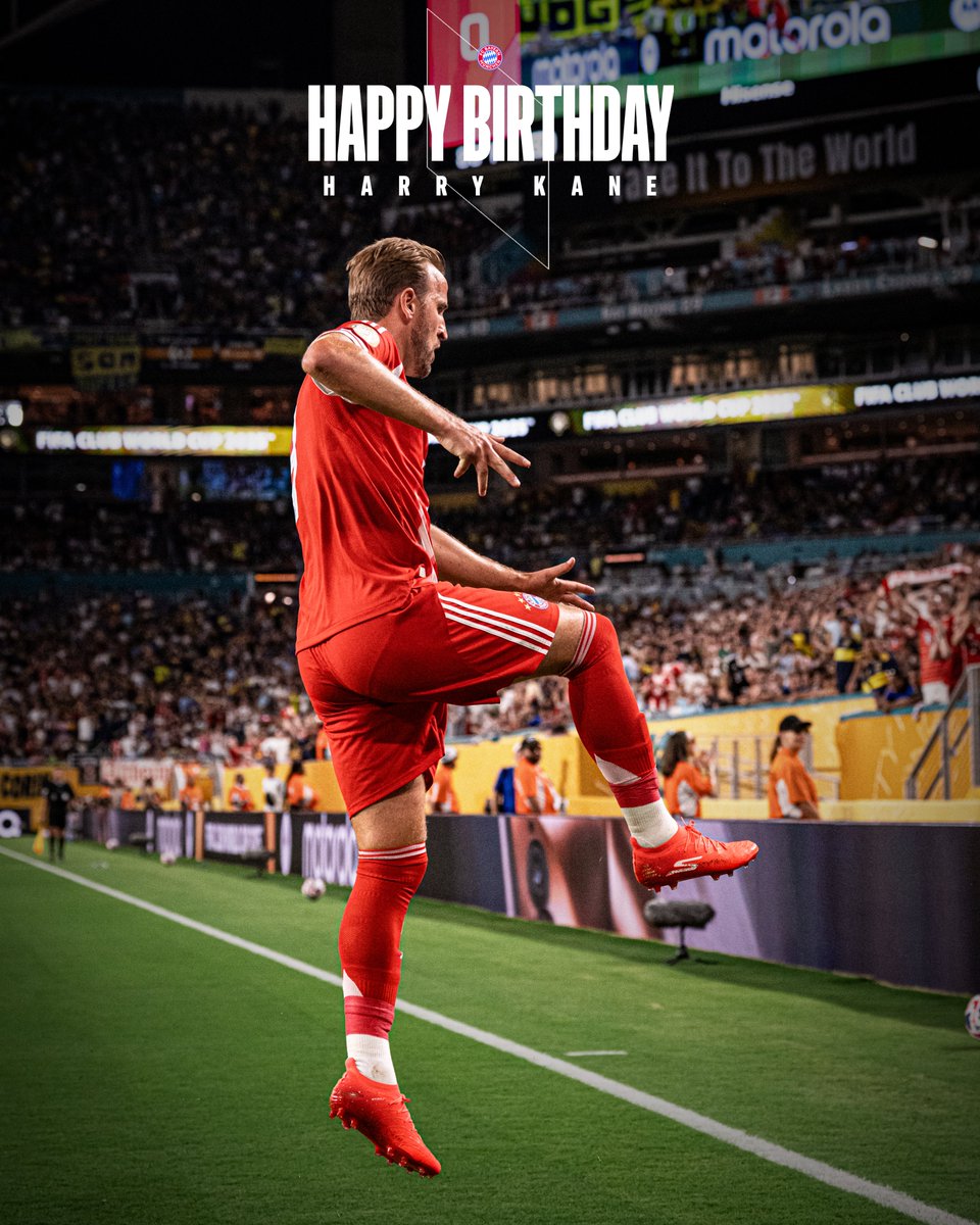 ⚽️ Wir wünschen unserer 𝑻𝒐𝒓𝒎𝒂𝒔𝒄𝒉𝒊𝒏𝒆 Harry #Kane einen wunderschönen 32. Geburtstag 🙌

Alles Gute, Harry! ❤️🤍 #FCBayern #MiaSanMia