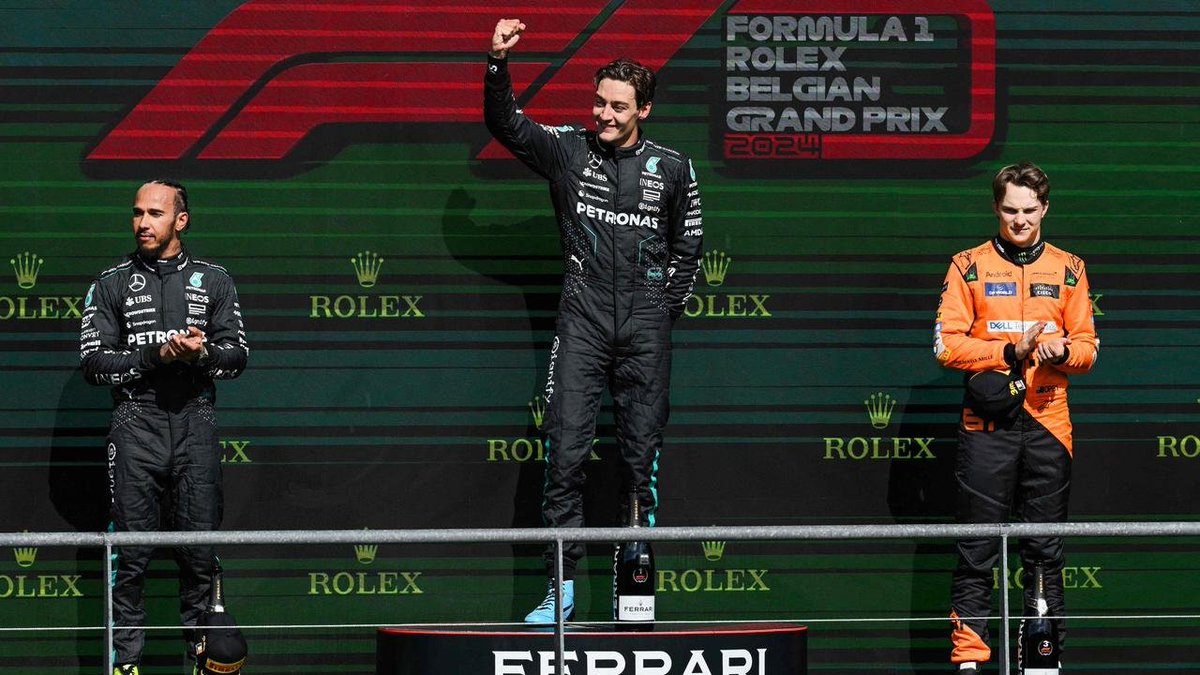 MsportXtra's tweet image. #F1 #OnThisDay, July 28th 2024, at @circuitspa , @GeorgeRussell63 won but got a DSQ. @LewisHamilton (@MercedesAMGF1 ) won the #BelgianGP ahead of @OscarPiastri (@McLarenF1 ) and @Charles_Leclerc (@ScuderiaFerrari ). youtube.com/watch?v=pQaG0a… #MsportXtra @UnracedF1