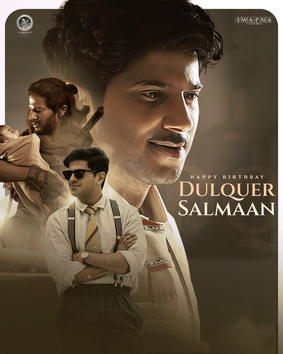 VyjayanthiFilms's tweet image. Wishing our beloved @dulQuer a very Happy Birthday.

May your journey in the world of cinema keep shining with brilliance and charm. ❤️