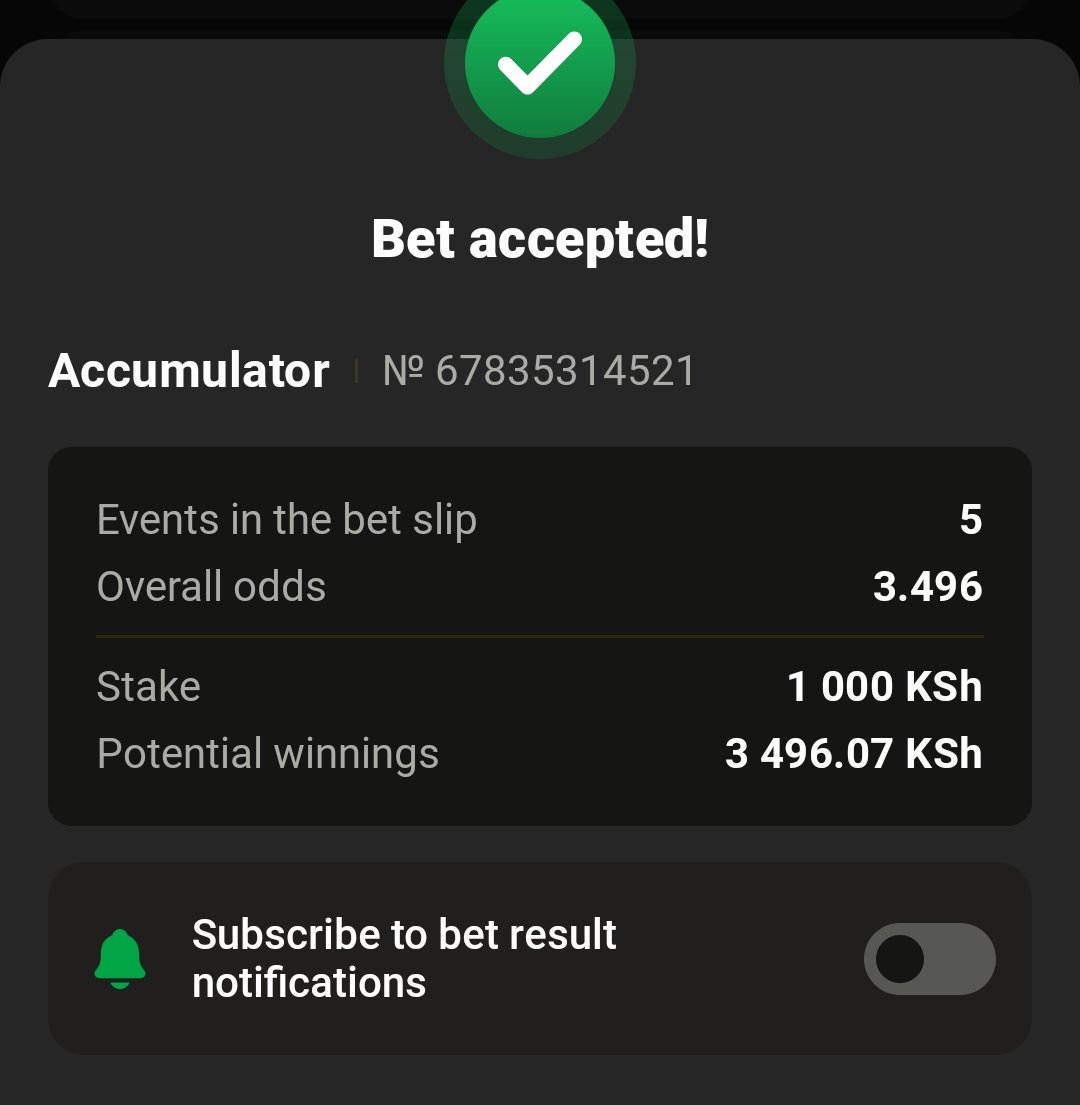 experttipster1's tweet image. This week gonna start rollover
3 odds daily
Never miss out this chance
Count wins from today🥳🥳🥳
Booking code ➡️➡️74YN3
Register here to this amazing analysis👇👇
tinyurl.com/mutca4ts
Promocode 👉👉expert