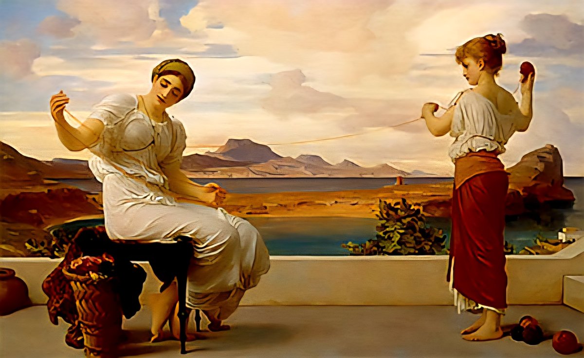 ABBOUD_LM's tweet image. لفة خيوط..
"Winding the Skein"
لوحة زيتية بريشة فريدريك ليتون (1878م)
⚘...#منصة_نَّـفْس