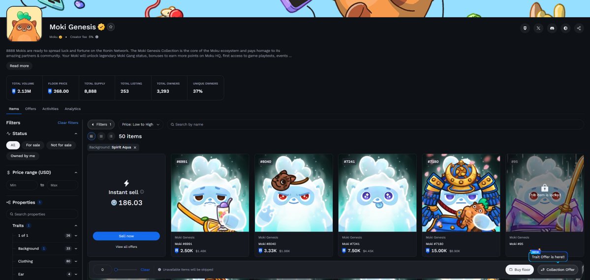 zhuyuanron's tweet image. my feed’s been full of Moki price pump tweets all week, are we seeing the #MokuEffect again? ✨
Moki Genesis is honestly one of my all-time fav NFT collections and definitely the one I’ve aped into the most since 2024.
back when the very first no-loss Lucky Draw raffle on…