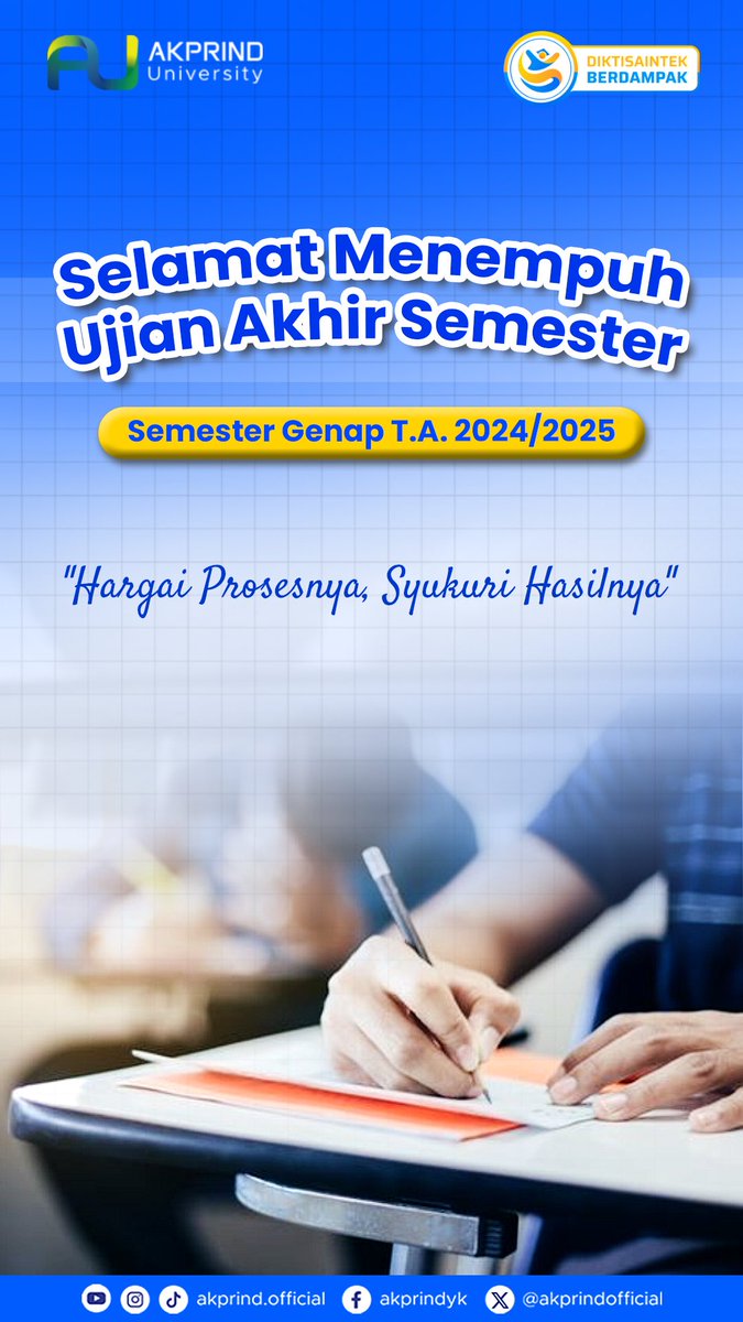 Semangat guys! 

#ProdiUnggul #UKTTerjangkau #KuliahMurahdiJogja #UKTStabil #akprinduniversity #terusbertransformasi