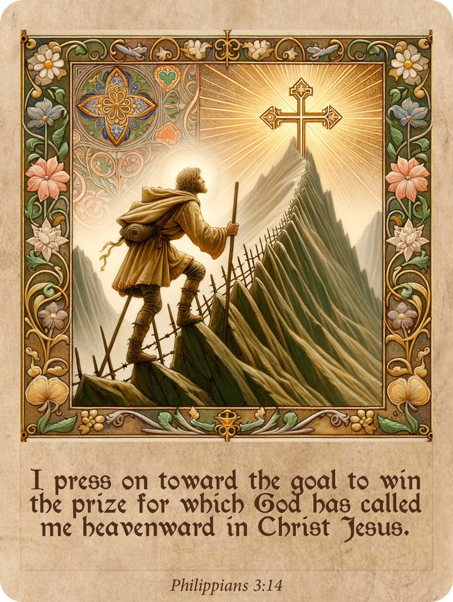 bigbirdart's tweet image. Verse Of The Day: Philippians 3:14
I press on toward the goal to win the prize for which God has called me heavenward in Christ Jesus.