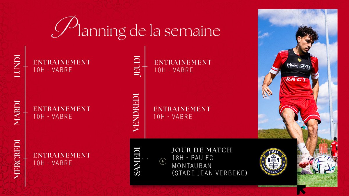 Rodez Aveyron Football (@officielraf) on Twitter photo C'est parti pour une ๐ง๐จ๐ฎ๐ฏ๐๐ฅ๐ฅ๐ ๐ฌ๐๐ฆ๐๐ข๐ง๐ ๐'๐๐ง๐ญ๐ซ๐๐ข๐ง๐๐ฆ๐๐ง๐ญ ๐ฅ
Ce samedi, c'est le ๐๐๐ซ๐ง๐ข๐๐ซ ๐ฆ๐๐ญ๐๐ก de prรฉpa des Ruthรฉnois, ร Montauban, contre le <a href="/PauFootballClub/">Pau Football Club</a> ๐
๐๐ง๐ฌ๐๐ฆ๐๐ฅ๐, ๐'๐๐ฌ๐ญ ๐ญ๐จ๐ฎ๐ญ โค๏ธ๐ C'est parti pour une ๐ง๐จ๐ฎ๐ฏ๐๐ฅ๐ฅ๐ ๐ฌ๐๐ฆ๐๐ข๐ง๐ ๐'๐๐ง๐ญ๐ซ๐๐ข๐ง๐๐ฆ๐๐ง๐ญ ๐ฅ
Ce samedi, c'est le ๐๐๐ซ๐ง๐ข๐๐ซ ๐ฆ๐๐ญ๐๐ก de prรฉpa des Ruthรฉnois, ร Montauban, contre le <a href="/PauFootballClub/">Pau Football Club</a> ๐
๐๐ง๐ฌ๐๐ฆ๐๐ฅ๐, ๐'๐๐ฌ๐ญ ๐ญ๐จ๐ฎ๐ญ โค๏ธ๐