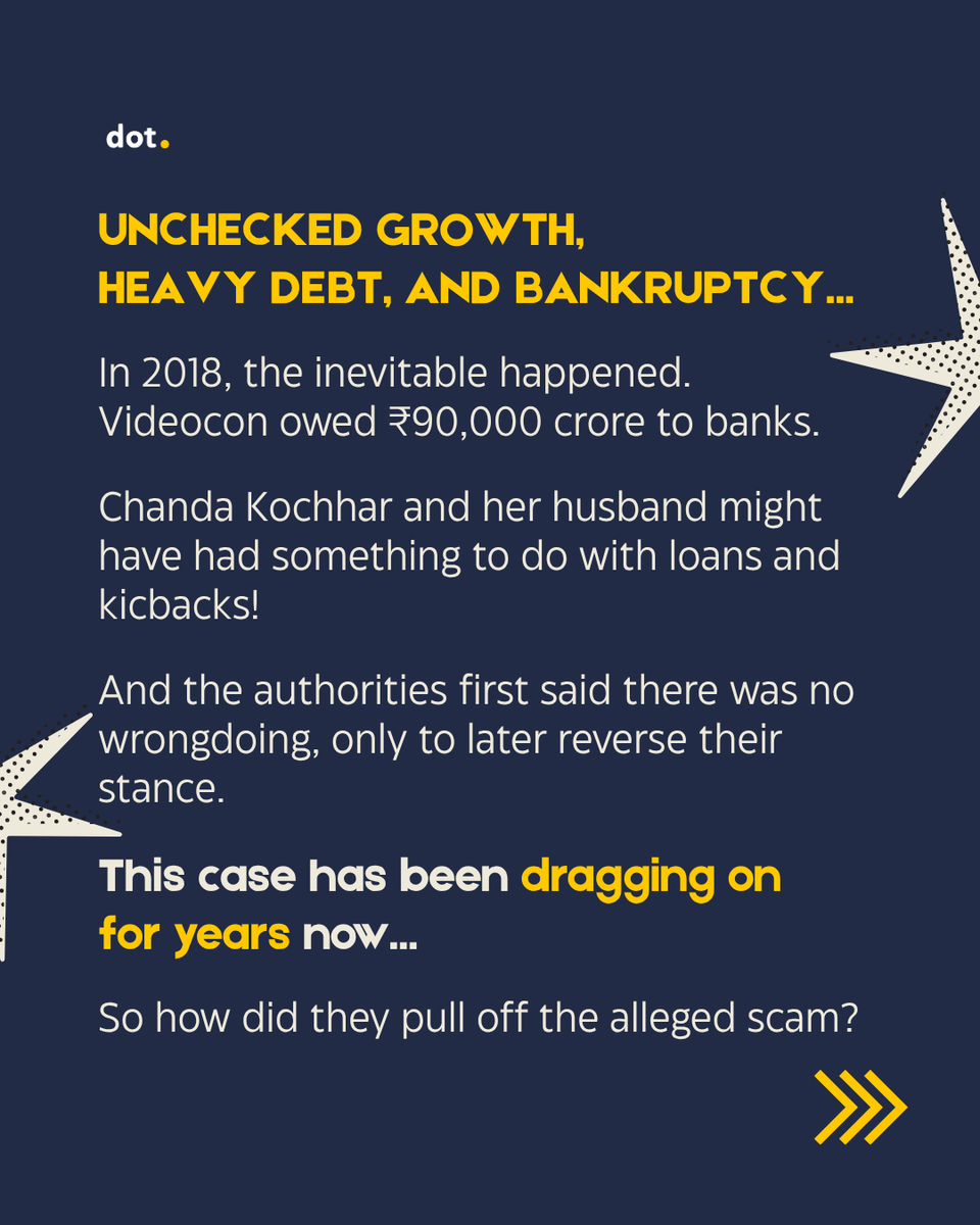 www_dot_news's tweet photo. "Appellate Tribunal Upholds Seizure Of Ex-ICICI Bank CEO Chanda Kochhar's Assets In Videocon Loan Case."
That’s the headline screaming across financial news platforms this week.

So what exactly happened? And why are these two names in the news?

It gets a bit twisty, but we've broken it down into a simple and friendly explainer of an alleged scam that throws up some big questions, about governance, greed, and what happens behind closed doors. Let's dive in!

Read or listen to "Dirty Laundry & Clean Cheques" on the Dot app. 

https://t.co/nkP5vgNpxz

#DotExplains #ICICIBank #ChandaKochhar #Videocon #ICICIVideoconLoan #WhyItMatters