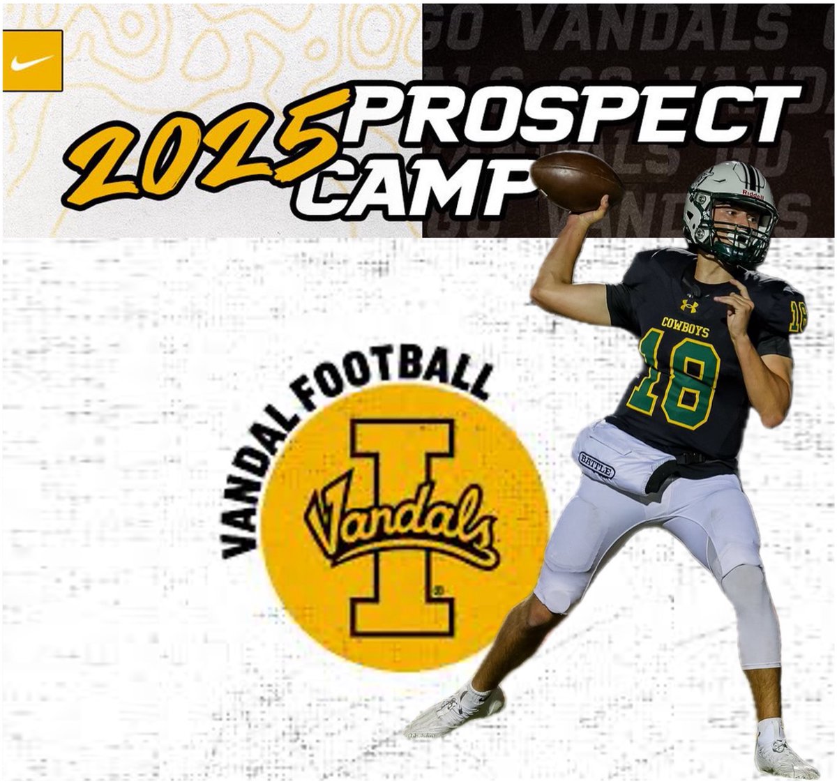 Matteo Lortie (@matteo_lortie18) on Twitter photo Closing out camp season in Moscow <a href="/VandalFootball/">Idaho Football</a>! Looking forward to working with <a href="/MattLinehan_10/">Coach Matt Linehan</a> can't wait to compete!!!
<a href="/CoachTFord/">Thomas Ford Jr</a> <a href="/CoachCross2/">Coach Sheldon Cross</a> <a href="/AJMorganFB/">Andrew Morgan</a> <a href="/KTPrepElite/">KT Prep</a> <a href="/LHSCOWBOY_FB/">Livermore Football</a> <a href="/BrandonHuffman/">Brandon Huffman</a> <a href="/PGregorian/">Paul Gregorian</a> Closing out camp season in Moscow <a href="/VandalFootball/">Idaho Football</a>! Looking forward to working with <a href="/MattLinehan_10/">Coach Matt Linehan</a> can't wait to compete!!!
<a href="/CoachTFord/">Thomas Ford Jr</a> <a href="/CoachCross2/">Coach Sheldon Cross</a> <a href="/AJMorganFB/">Andrew Morgan</a> <a href="/KTPrepElite/">KT Prep</a> <a href="/LHSCOWBOY_FB/">Livermore Football</a> <a href="/BrandonHuffman/">Brandon Huffman</a> <a href="/PGregorian/">Paul Gregorian</a>