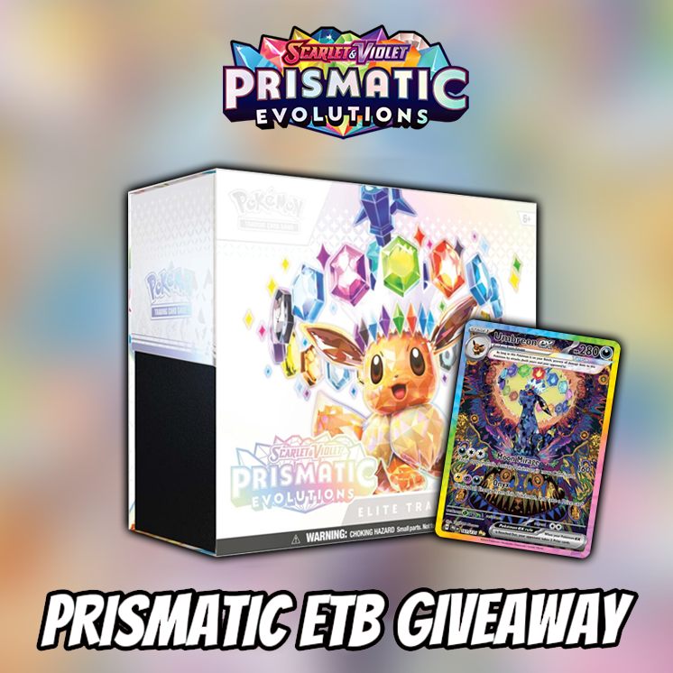 We're currently hosting a Prismatic Evolutions ETB Giveaway in our Discord! 🎁

How to Enter:
🔶Like and RT this post
🔶Join our Discord: discord.gg/pokealerts

Winner drawn: 31st July 
#PokemonTCG