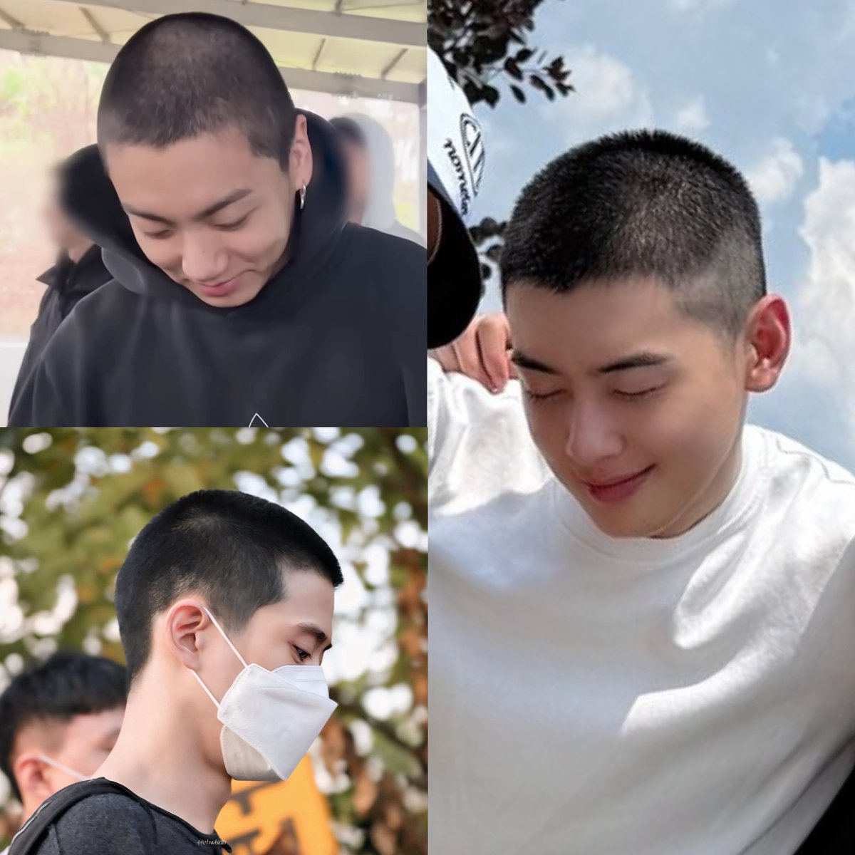 soloveeunwoo's tweet image. วันเข้ากรมของแก๊งตี้หมูย่าง จองกุก แจฮยอน ชาอึนอู เหลือ มินกยู ยูคยอม รอเช็คชื่อเดี๋ยวตามมา 5555
