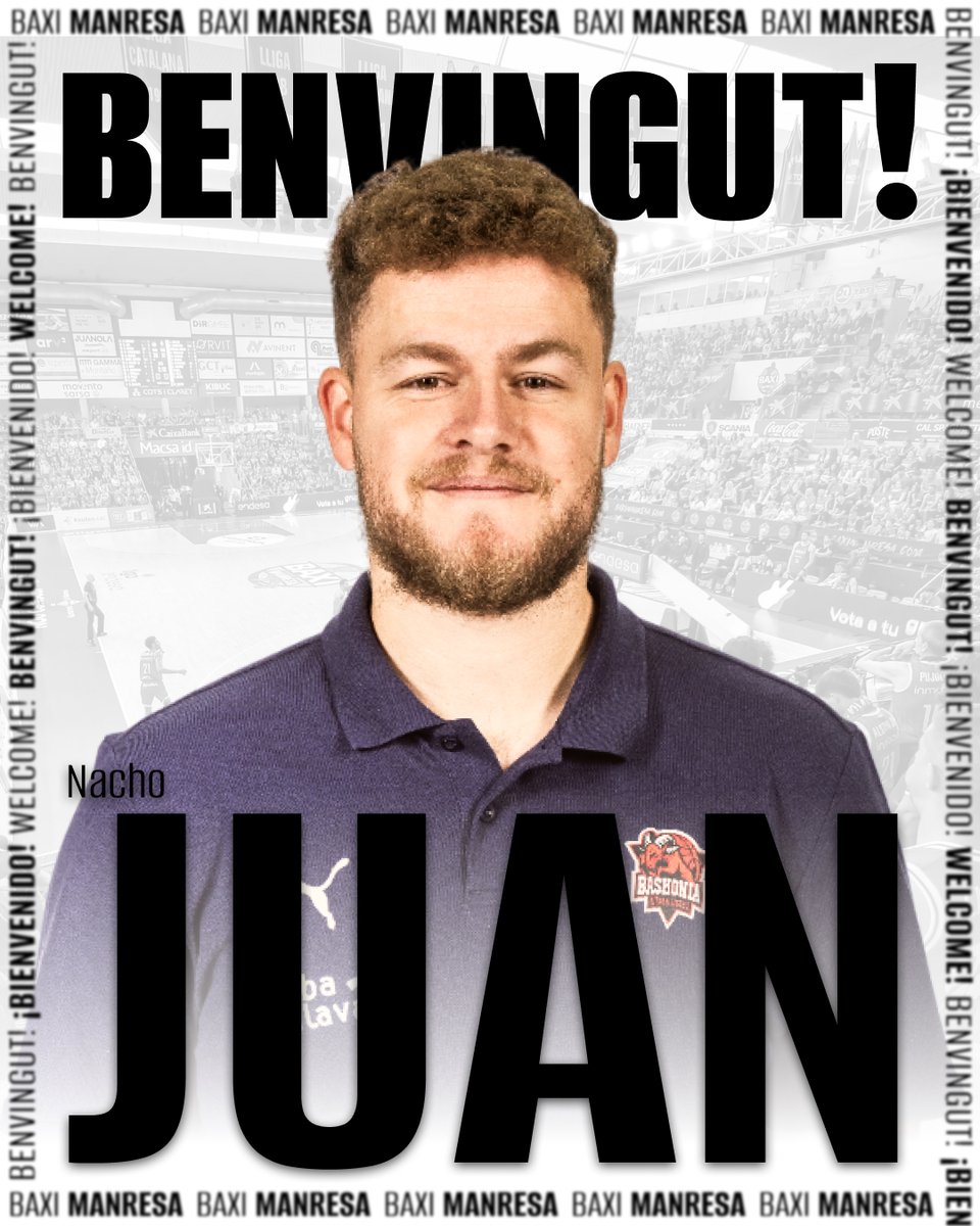 BasquetManresa's tweet image. 🔏 𝗡𝗮𝗰𝗵𝗼 𝗝𝘂𝗮𝗻, 𝗻𝗼𝘂 𝗮𝘀𝘀𝗶𝘀𝘁𝗲𝗻𝘁 𝗶 𝘁𝗲̀𝗰𝗻𝗶𝗰 𝗱𝗲 𝗹&apos;𝗨𝟮𝟮
⏩ El jove entrenador aragonès serà qui dirigirà l&apos;equip de la Lliga U i també assistirà el primer equip
🙌 ¡Bienvenido a #Manresa, @NachoJuan_!