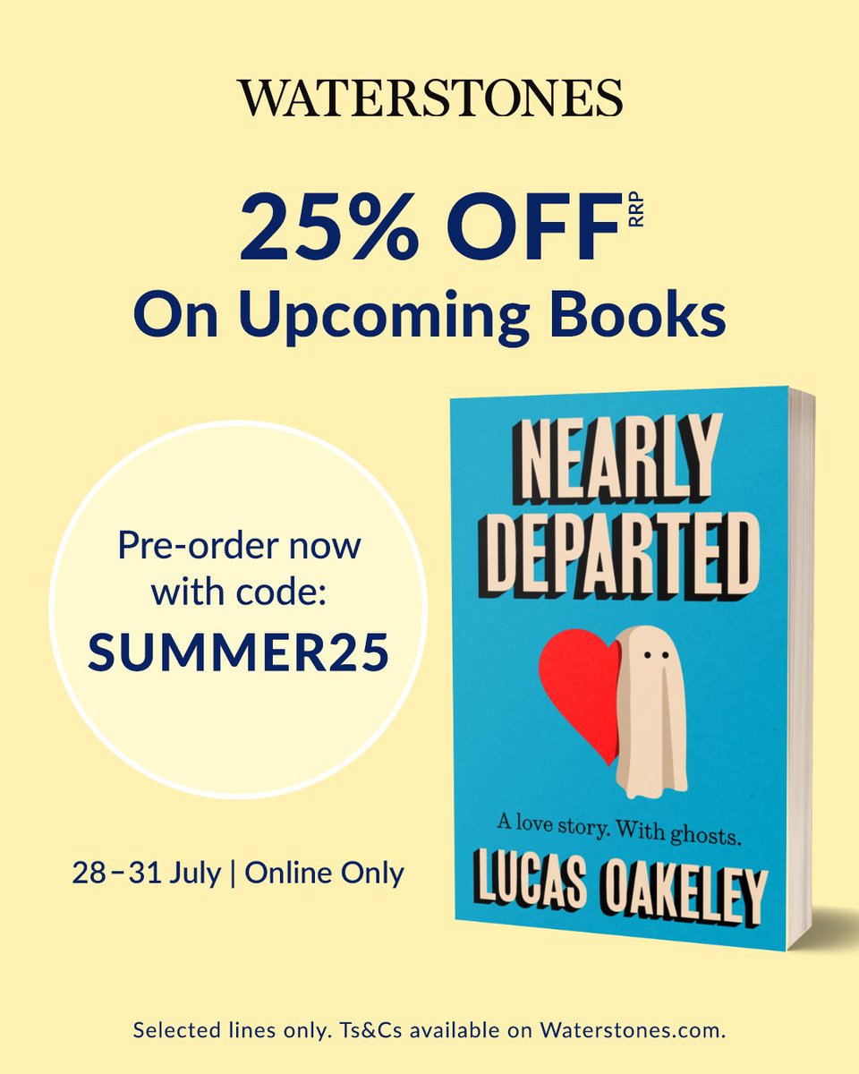 ‘Nearly Departed’ is available for just £7.49 on <a href="/Waterstones/">Waterstones</a> — you know what to do! 👻❤️waterstones.com/book/nearly-de…