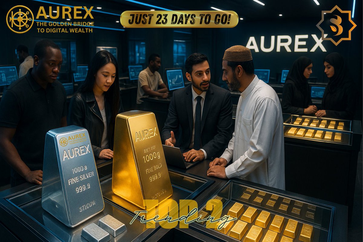 🚨JUST 23 DAYS TO GO!

💰  416K+ SDA Invested
👥 1977+ Investors
🔥  Top 2 Trending

 👑A new era begins with AUREX – GOLD &amp; SILVER.

Through the alchemy of technology, we transform gold &amp; silver bars into hash - secured tokens - enabling fast, safe, and borderless trading on