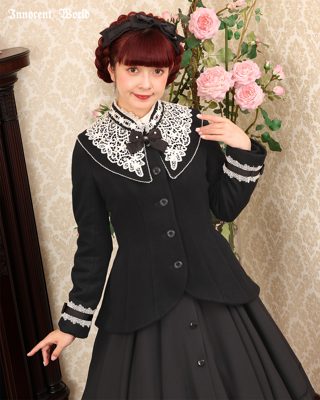 【幻☆ワンピ黒☆】シノワズリ チャイナ 華ロリ 青木美沙子 韓国 11/29日まで幻☆ワンピ黒☆】シノワズリ チャイナ 華ロリ 青木