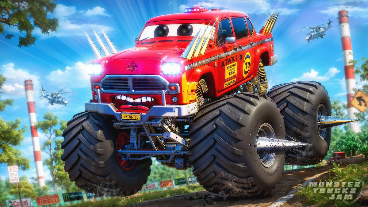 hub_bollywood's tweet photo. Monster Jam Madness: Red Monster Truck Chaos - Crazy Crashes &amp; High-Flying Mayhem!

https://t.co/4EulnV32ZE

#MonsterJam #RedMonsterTruck #MonsterTruckChaos #CrazyCrashes #HighFlyingMayhem #MonsterTruckStunts #TruckRacing #ExtremeTrucks https://t.co/l76swruB2j