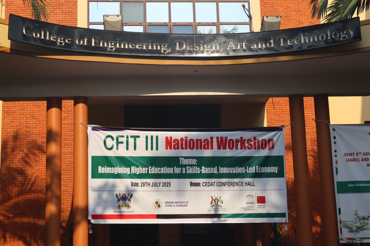 Makerere University, School Of Engineering (@makereresoeng) on Twitter photo Makerere University, School of Engineering under <a href="/MakCEDAT/">Makerere University CEDAT</a> in collaboration <a href="/MbararaUST/">Mbarara University</a> is hosting the CFIT III National Workshop under the theme:
Reimagining Higher Education for a Skills-Based, Innovation-Led Economy.
Date: 29th July 2025
Venue: CEDAT Conference hall Makerere University, School of Engineering under <a href="/MakCEDAT/">Makerere University CEDAT</a> in collaboration <a href="/MbararaUST/">Mbarara University</a> is hosting the CFIT III National Workshop under the theme:
Reimagining Higher Education for a Skills-Based, Innovation-Led Economy.
Date: 29th July 2025
Venue: CEDAT Conference hall