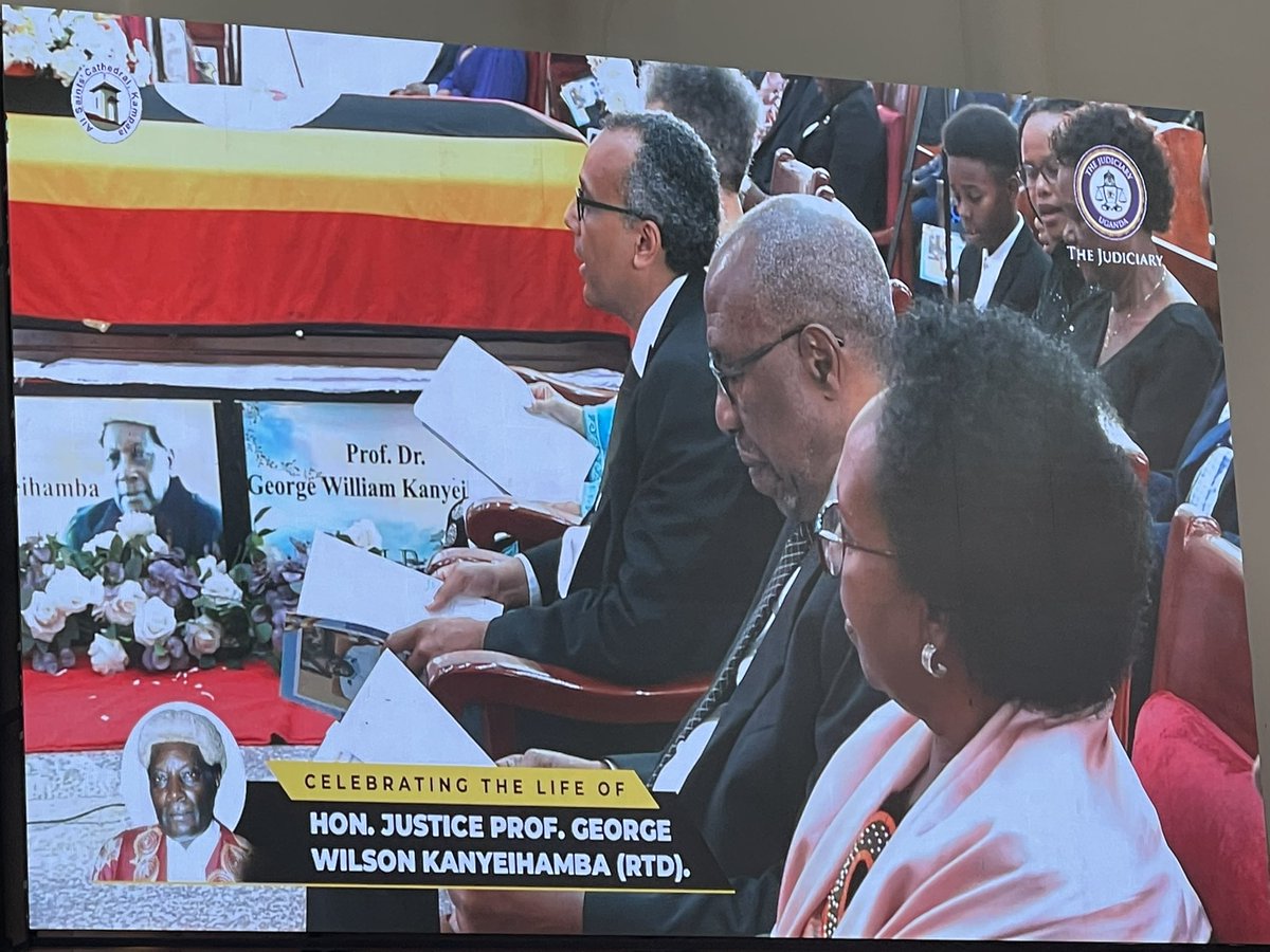 kasyate's tweet image. Preaching at the requiem service for the late Prof. George Kanyeihamba,ArchBishop Stephen Kazimba Mugalu, challenges Ugandans to keep peaceful to avert being reduced to REFUGEES like the millions we are hosting that fled unrest in their respective countries. POWERFUL💪🏾