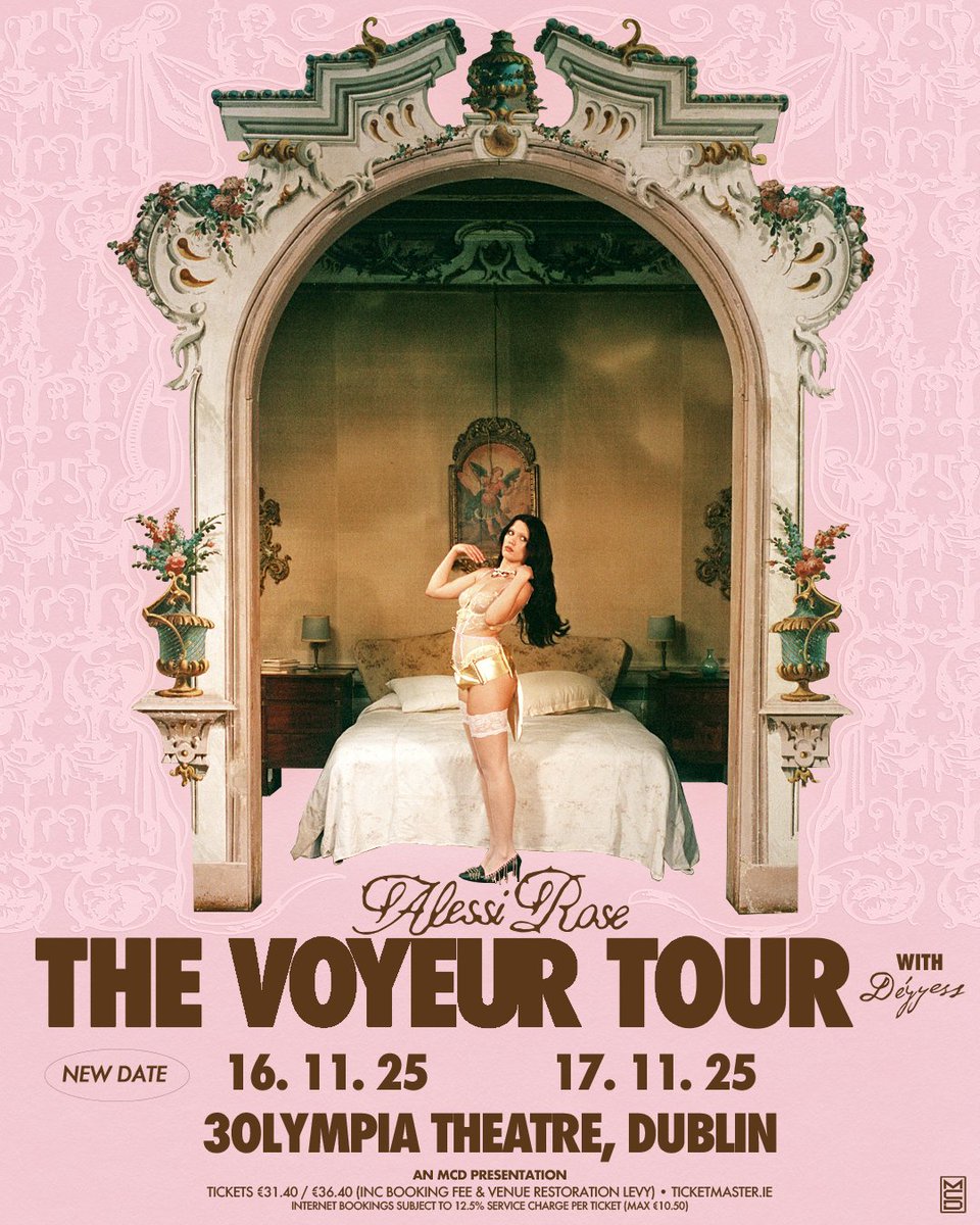 mcd_productions's tweet image. 𝑺𝑷𝑬𝑪𝑰𝑨𝑳 𝑮𝑼𝑬𝑺𝑻 ⭐️The wonderful @deyyessx has been added as special guest for Alessi Rose at her upcoming @3OlympiaTheatre shows this November!
🎟️ Limited tickets available, book now bit.ly/Alessi-Rose-TM