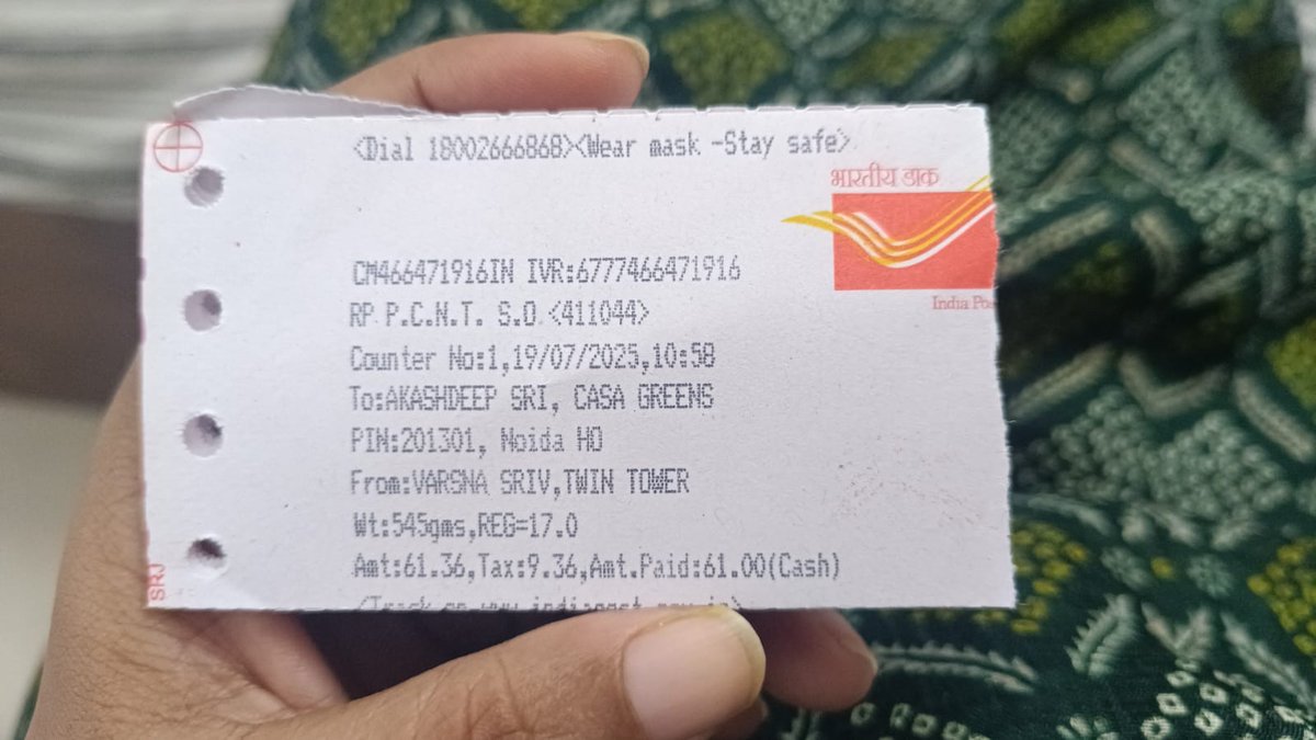 PitanshuPriy's tweet photo. @IndiaPostOffice registered post CM466471916IN is not getting delivered to address. Wrongly quoting addressee is not found. Please help get delivered. https://t.co/9gDgCrypNU
