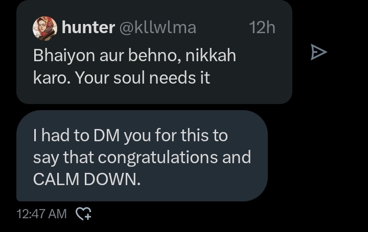 kllwlma's tweet image. Y&apos;all never say calm down to the haram relationship enthusiasts 🥺
