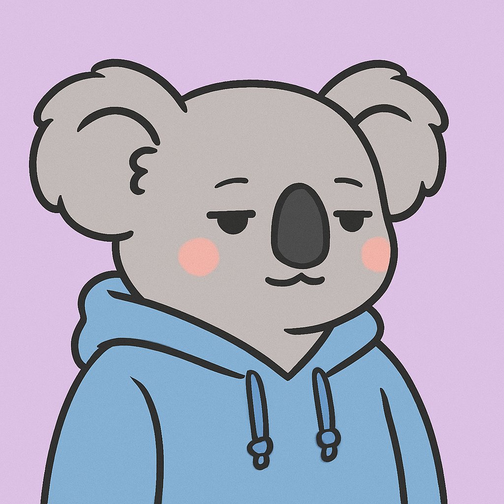 zuffiess's tweet photo. 🐨 Zuffiess #048 – Cozy Koala

Wrapped in a hoodie and sleepy vibes 😴
This koala is your go-to cuddle companion.

🔗 https://t.co/VSvCLnnsCG

#KoalaNFT #ZuffiessFamily https://t.co/wJX7z8W0Zg