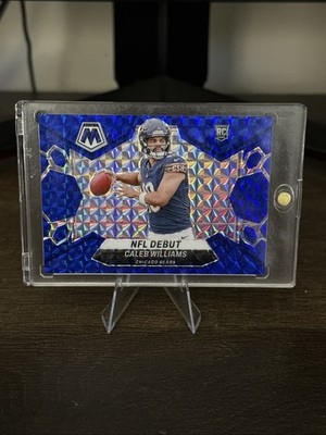 Cardfinder123's tweet image. Caleb Williams Mosaic NFL Debut Blue 69/99 #ad #thehobby ebay.com/itm/2268717063…