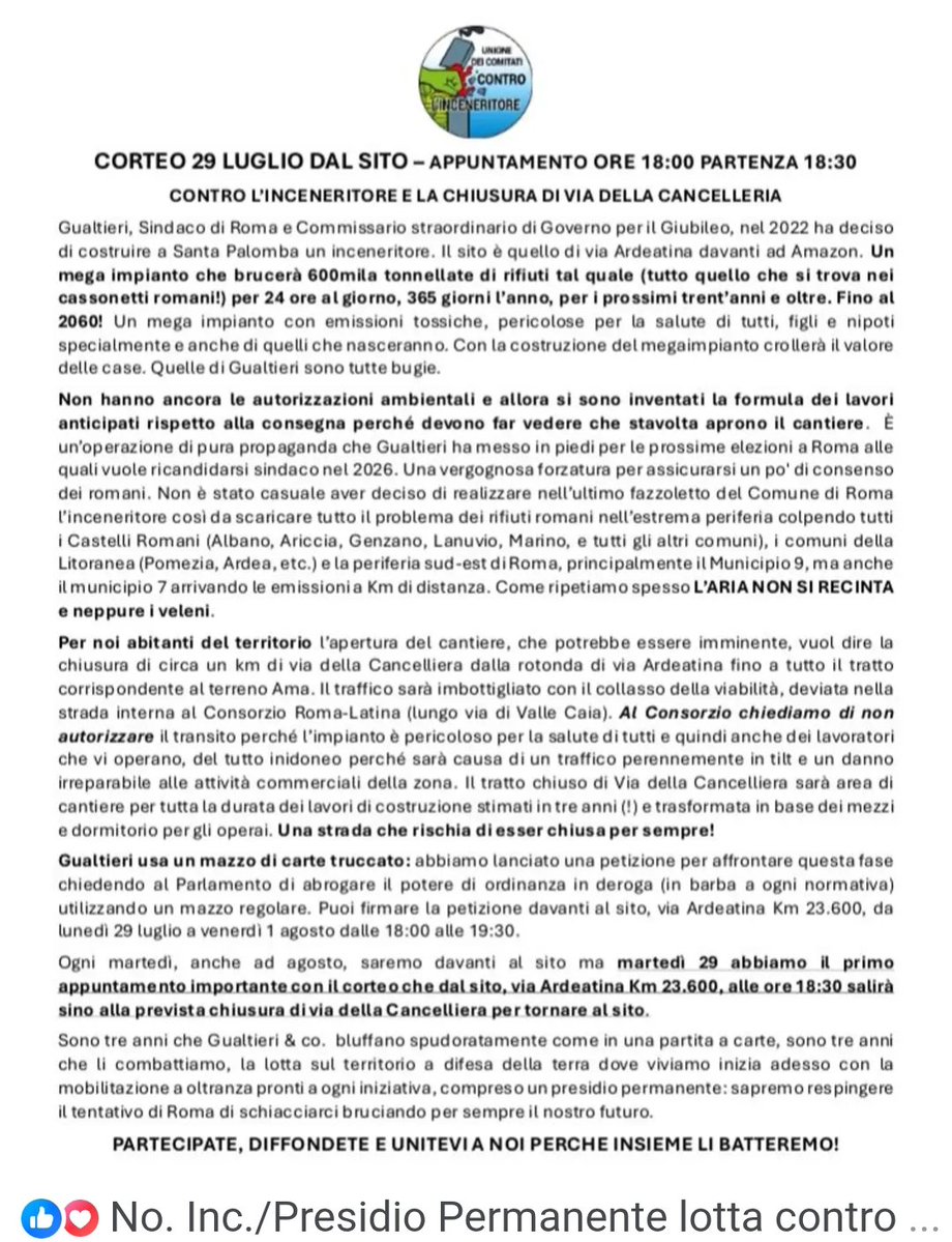 Andrea Falsarone (@falsaandrea) on Twitter photo Diffondete!! <a href="/Lavoratori_Ama/">Lavoratori_Ama</a> <a href="/AnsaRomaLazio/">Ansa Roma&Lazio</a> <a href="/bettape/">bettape</a> <a href="/RomaxilGiubileo/">Roma per il Giubileo</a> <a href="/Noinc/">No.Inc</a> <a href="/potere_alpopolo/">Potere al Popolo</a> <a href="/petergomezblog/">Peter Gomez</a> <a href="/Pontifex_it/">Papa Leone XIV</a> @termovalorizzatore <a href="/MammeNoInc/">MammeNoInceneritore</a> <a href="/ChiantiRicicla/">No Inceneritore</a> @roma <a href="/IaconaRiccardo/">riccardo iacona</a> <a href="/Presa_Diretta/">Presa Diretta</a> <a href="/reportrai3/">Report</a> <a href="/CastelliGreen/">CastelliRomaniGreenT</a> <a href="/Castelli_Romani/">castelliromanionline</a> <a href="/M5S_Camera/">M5S Camera</a> 5stelle Diffondete!! <a href="/Lavoratori_Ama/">Lavoratori_Ama</a> <a href="/AnsaRomaLazio/">Ansa Roma&Lazio</a> <a href="/bettape/">bettape</a> <a href="/RomaxilGiubileo/">Roma per il Giubileo</a> <a href="/Noinc/">No.Inc</a> <a href="/potere_alpopolo/">Potere al Popolo</a> <a href="/petergomezblog/">Peter Gomez</a> <a href="/Pontifex_it/">Papa Leone XIV</a> @termovalorizzatore <a href="/MammeNoInc/">MammeNoInceneritore</a> <a href="/ChiantiRicicla/">No Inceneritore</a> @roma <a href="/IaconaRiccardo/">riccardo iacona</a> <a href="/Presa_Diretta/">Presa Diretta</a> <a href="/reportrai3/">Report</a> <a href="/CastelliGreen/">CastelliRomaniGreenT</a> <a href="/Castelli_Romani/">castelliromanionline</a> <a href="/M5S_Camera/">M5S Camera</a> 5stelle