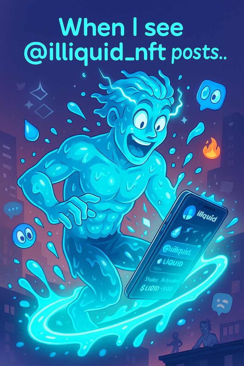 clint_kal's tweet image. GLiquid wallchain Liquid Surfers 🏄 💦 🌊
Some scroll in silence
Some scroll to pass time
But then
There are those who scroll with purpose
Eyes locked, fingers ready and heart racing.
Because when a drop 💧 from @Illiquid_nft hits the feed
Boom 💥 Splash 💦 Engage🤝
The…