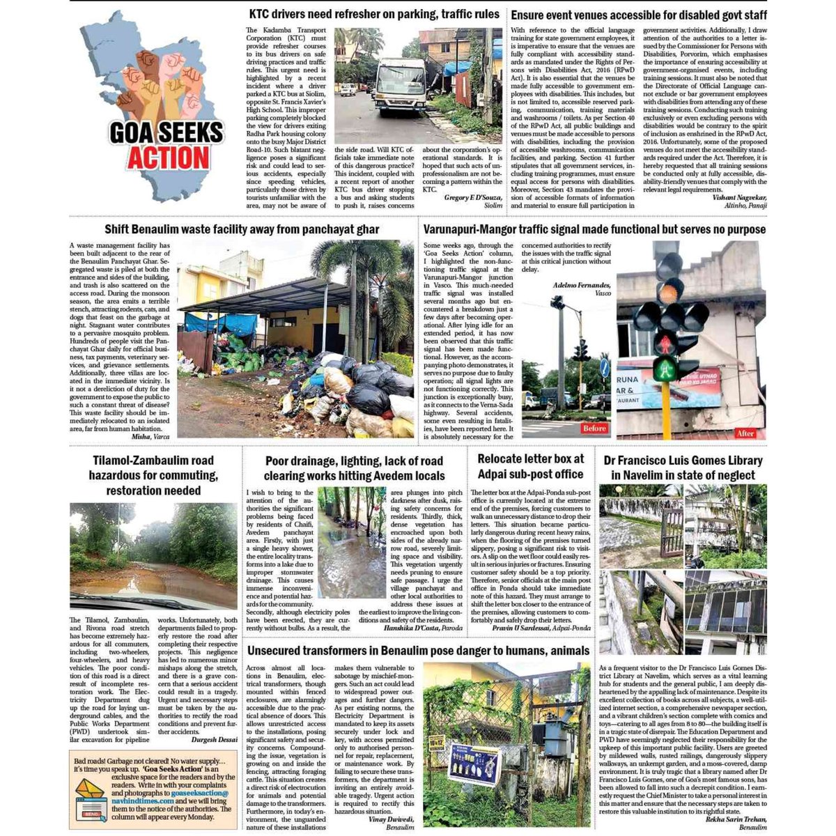 #GoaSeeksAction #NavhindTimes