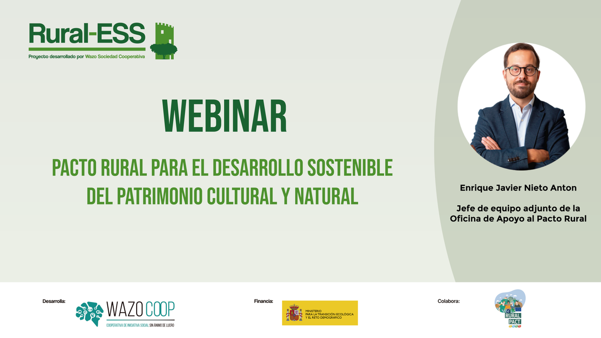 RuralESS's tweet photo. 🌿 Desarrollo Sostenible en Zonas Rurales 🌿
Hoy exploramos el Pacto Rural de la Comisión Europea y su impacto en nuestras comunidades rurales.
🎥 Ver el webinar completo: https://t.co/uBGbhaNVGY
#RuralESS #DesarrolloRural https://t.co/Ph2j8Tz4Fz